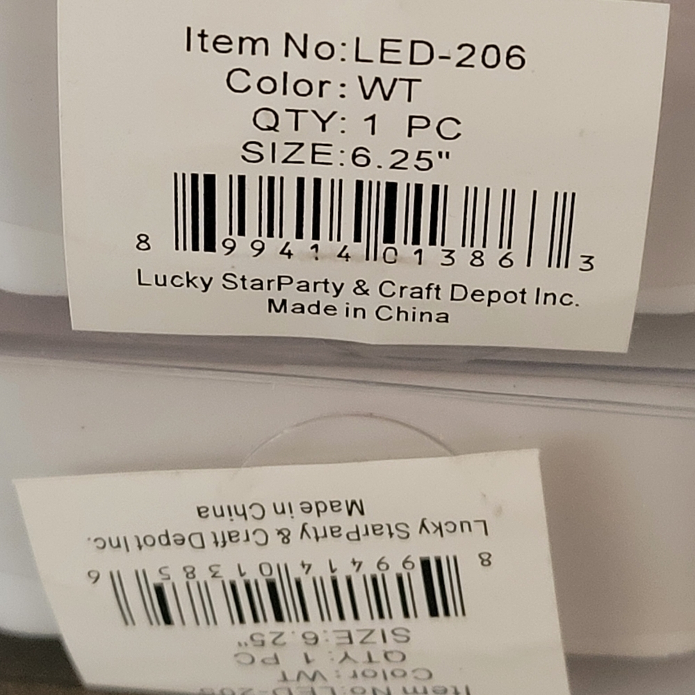 LED Light Up Numbers - White - Picture 3 of 3